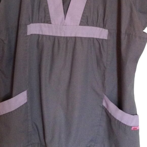 Scrub Lovers Women's Scrub Short Sleeve Top Size XL Medical Uniform Nurse - Picture 3 of 9